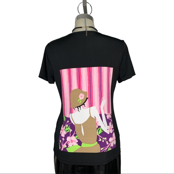 Peter Nygard Embellish Black Top Size S - Picture 2 of 8